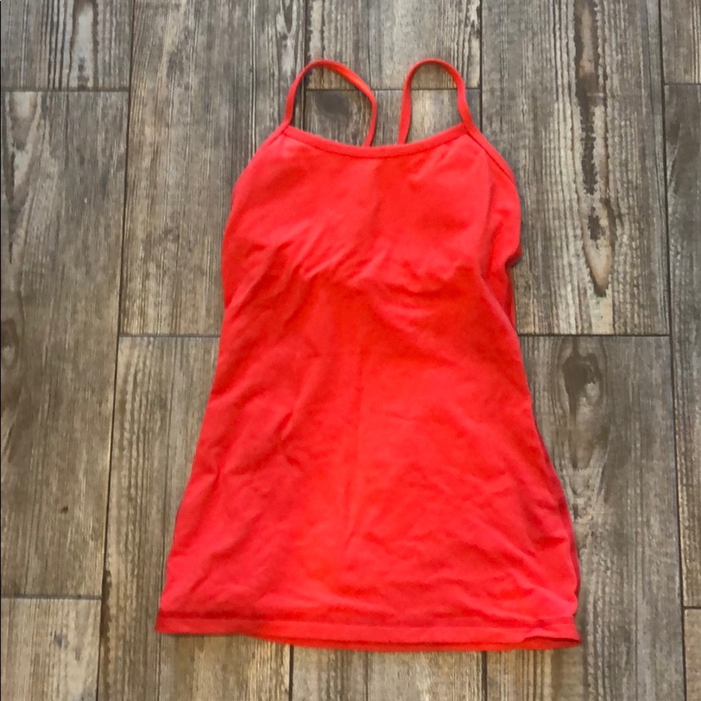 Lululemon orange racer back tank